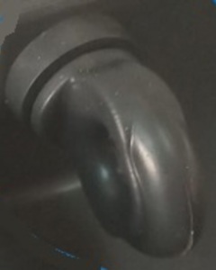 Injected plastic eye bolt f/ wall inlet PVC-03